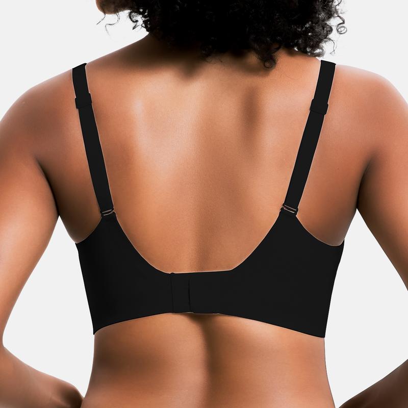 Wireless Womens Comfortable Wireless Bras Push Up Bralettes Seamless Tshirts Bras Deep V Everyday Bras-XDX